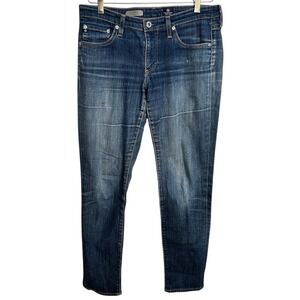 AG Adriano Goldschmied The Stilt Cigarette Jeans Women 29R Blue Medium Wash Slim